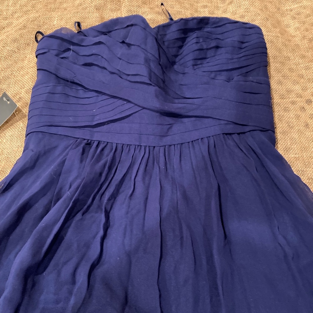 NWT Ann Taylor Blue Strapless Dress - Picture 5 of 12